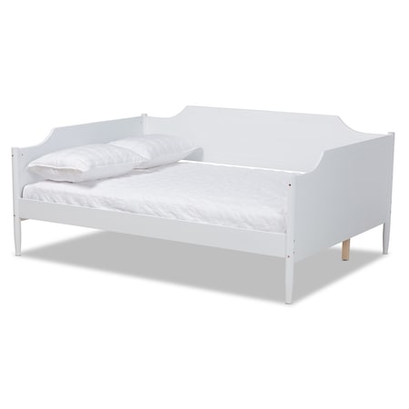 Baxton Studio Alya Classic Traditional Farmhouse White Finished Wood Full Size Daybed 182-11172-Zoro